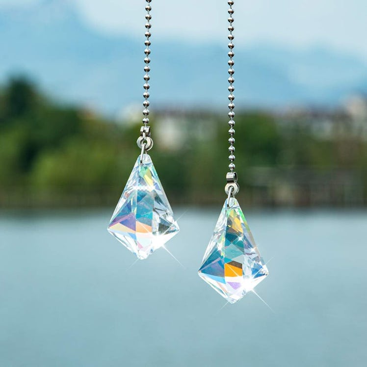 LONGSHENG Crystal Ceiling Fan Pull Chain (2 Pieces)
