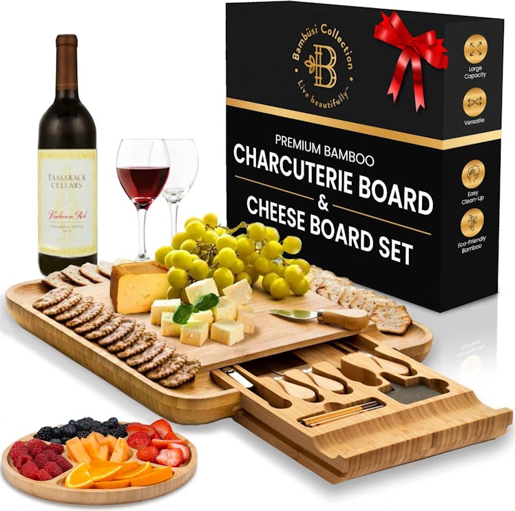 Bambüsi Premium Bamboo Cheese Board Set  