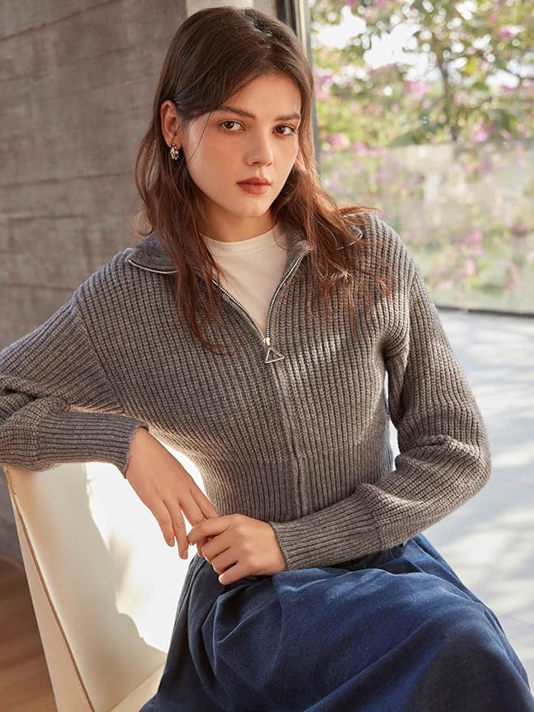 CIDER Zip-Up Cardigan