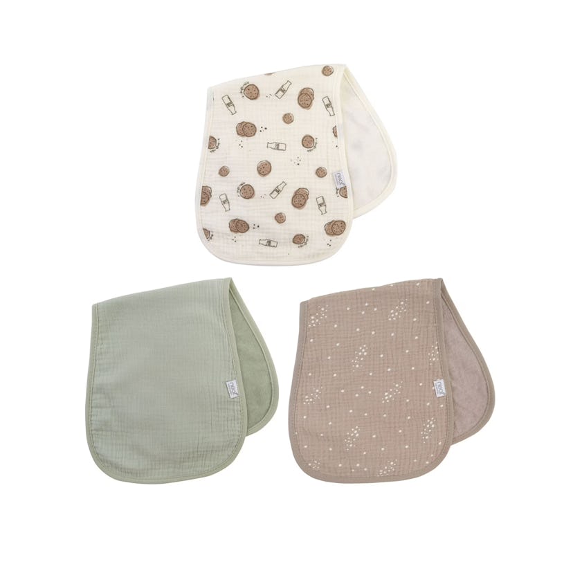 Neat Solutions 3-Pack Newborn Muslin Burp Cloths