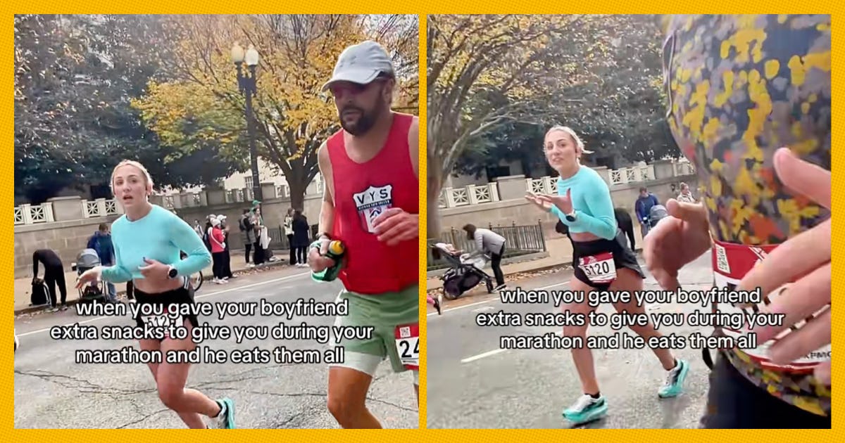 This Boyfriend Ate All His Girlfriend's Marathon Snacks