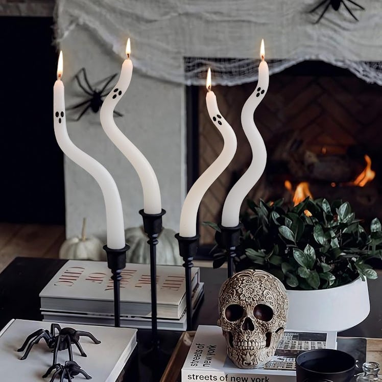 MOREDOTS Ghost Taper Candles (4-Pack)
