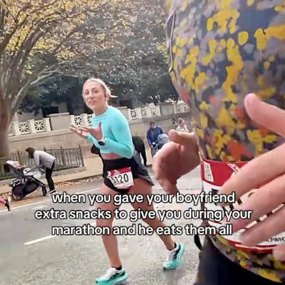 This Boyfriend Ate All His Girlfriend's Marathon Snacks