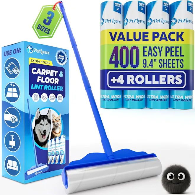Petlovers Large Lint Roller (With 3 Refills)