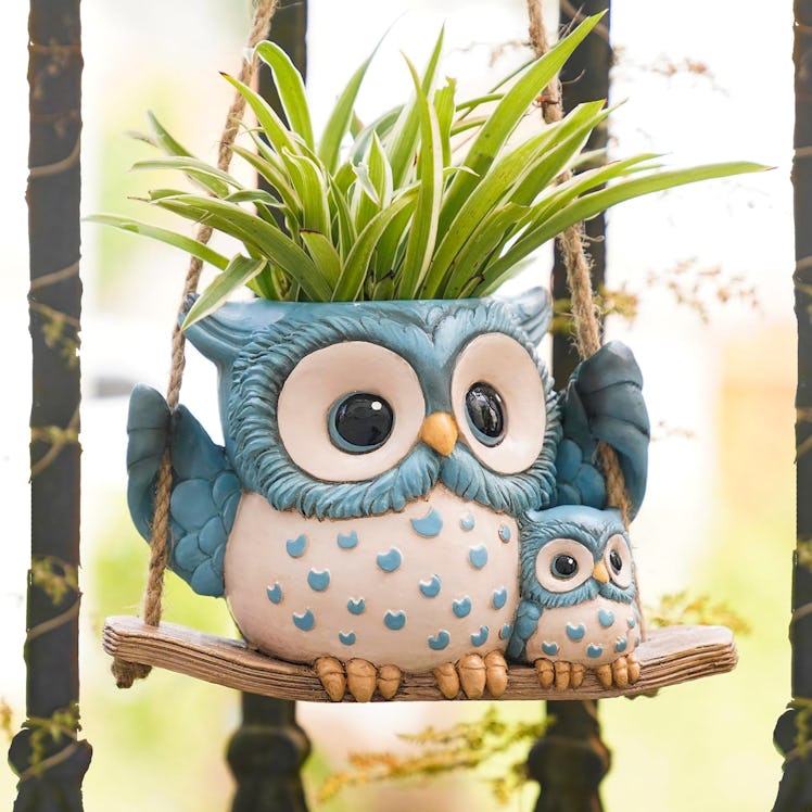 Saysmile Owl Hanging Planter