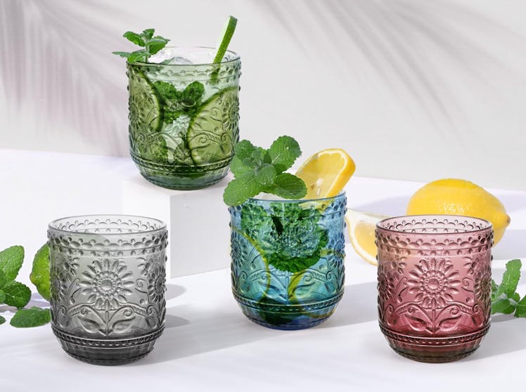 Topsky Vintage Drinking Glasses (Set of 4)