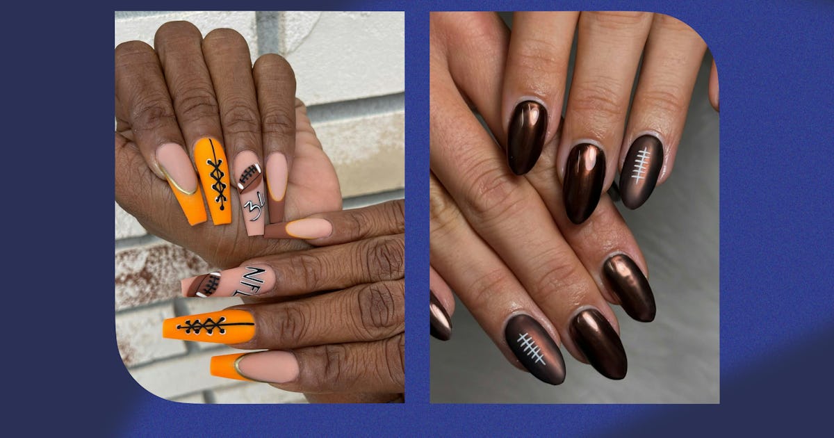 12 Football-Inspired Nail Designs That Are Total Touchdowns