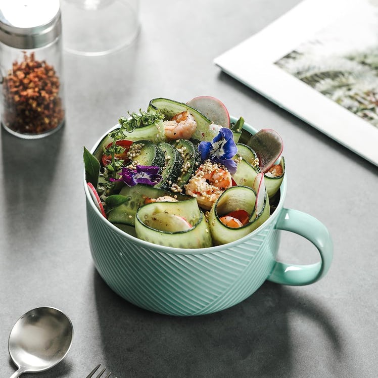 Adewnest Ceramic Soup Bowl with Handle