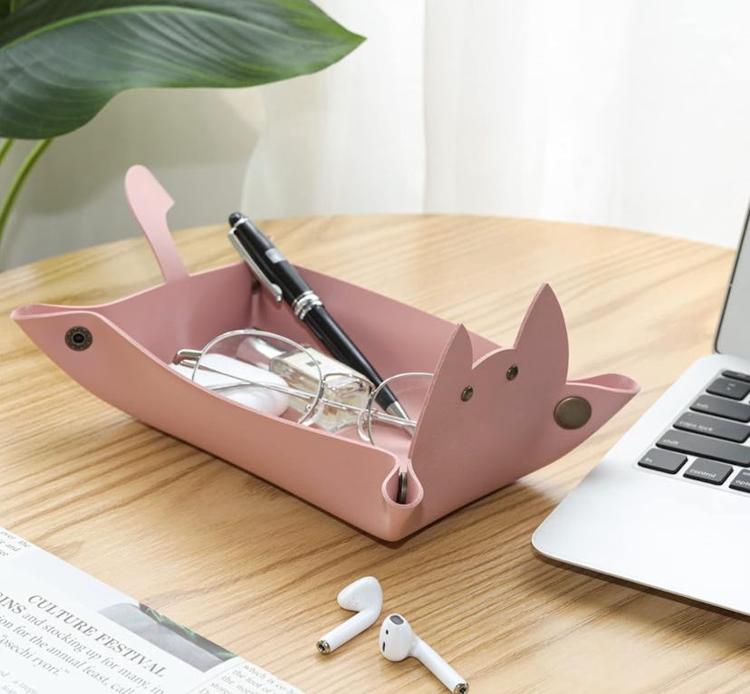 Aoyinism Cat-Shaped Leather Valet Tray
