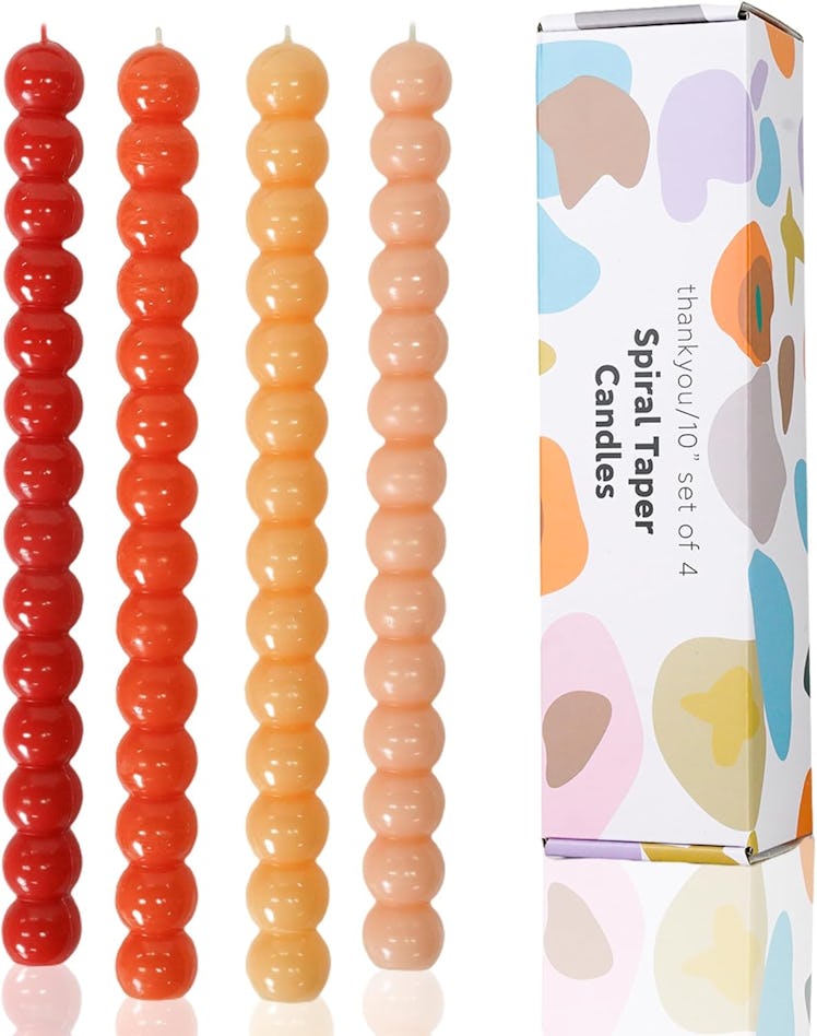 LPUSA Spiral Taper Candles (4-Pack)