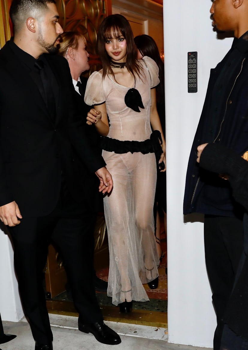 Lisa exits Vas J Morgan’s Golden Globes after-party in Los Angeles