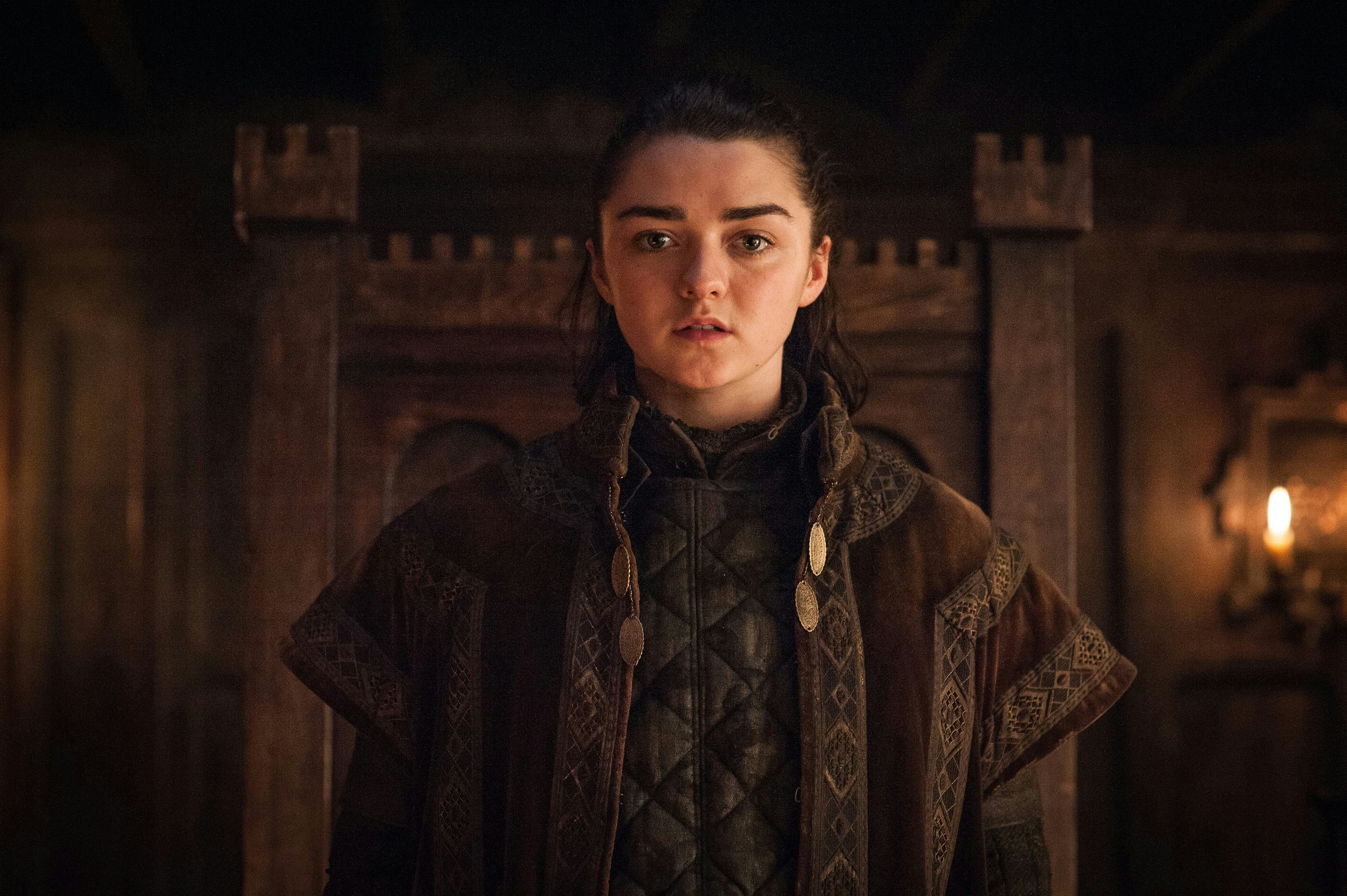 Maisie Williams as Arya Stark in Game of Thrones