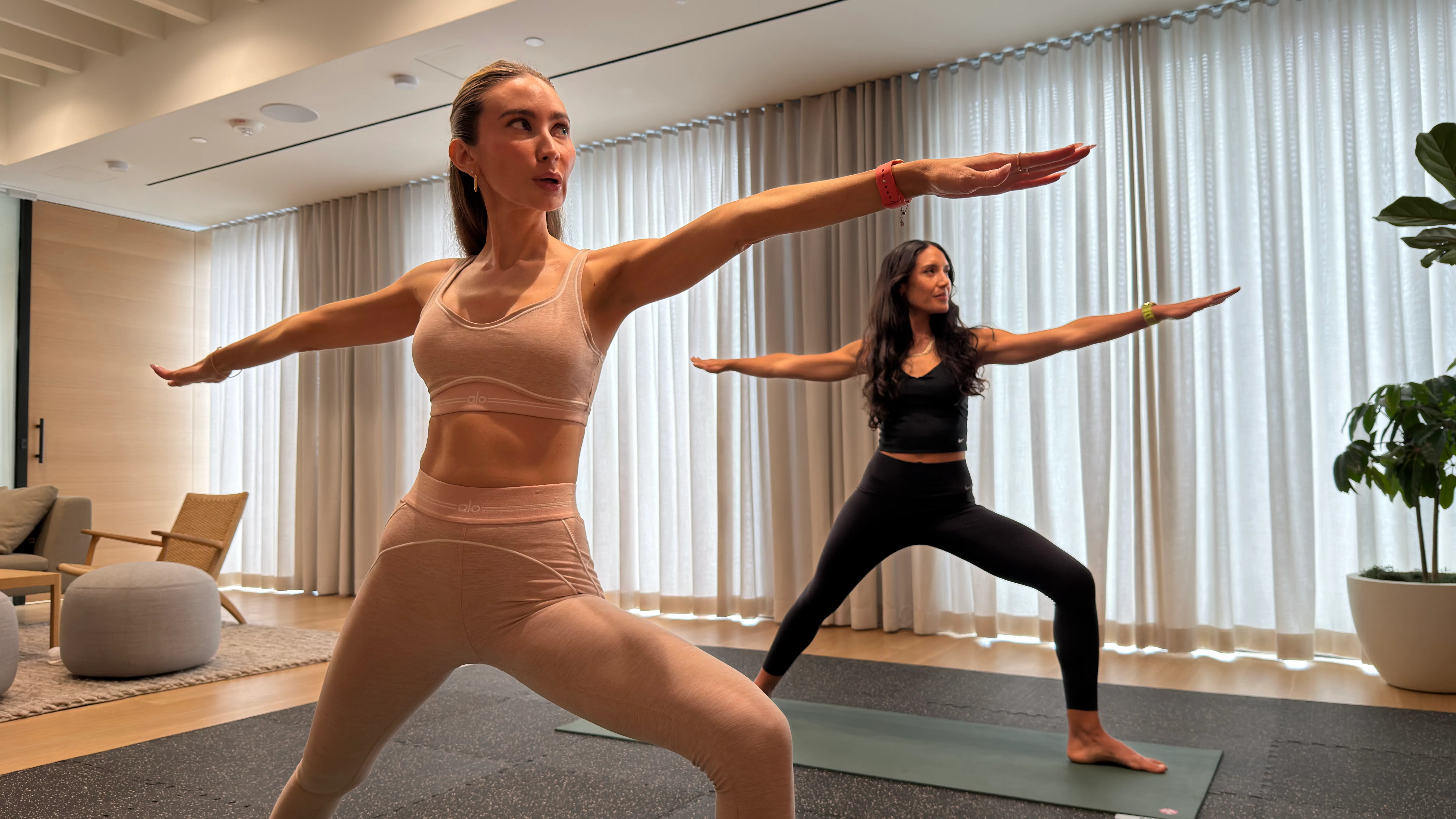 Working out with Apple's Fitness+.