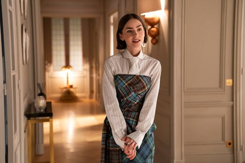 Lily Collins on Emily in Paris Season 5. Photo via Netflix
