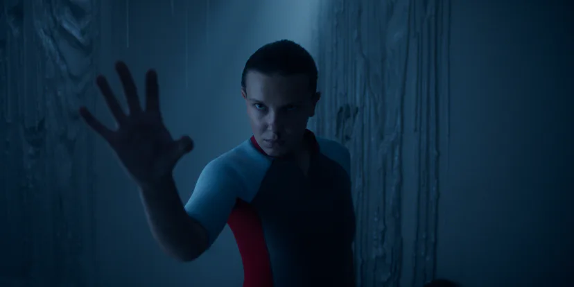 Eleven in the Stranger Things finale. Photo via Netflix