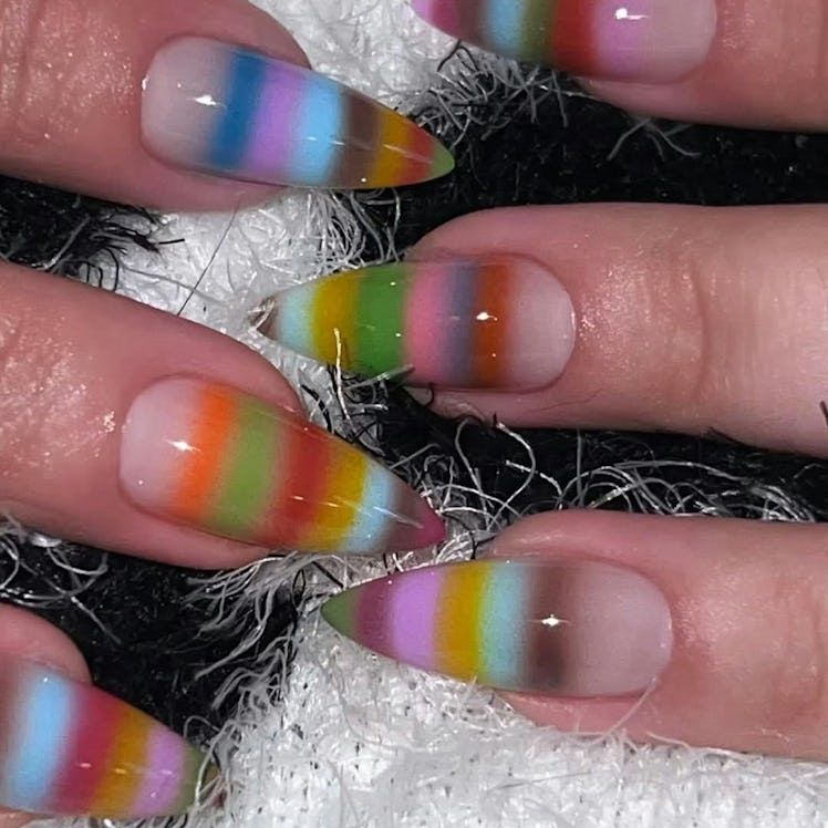 TikTok's "mohair nail" trend brings fuzzy vibes to your fingertips.