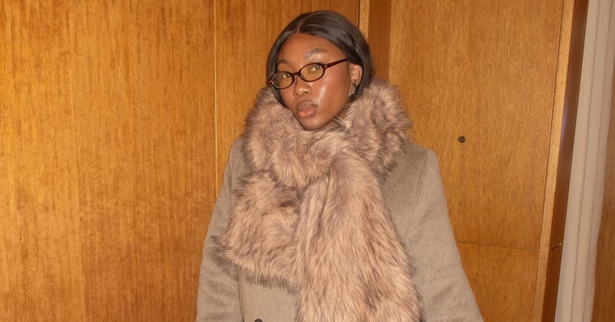 Faux Fur Scarves Are Winter's Coziest Accessories Trend