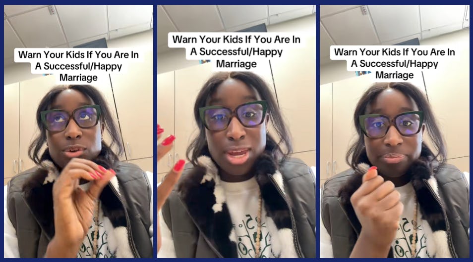 Woman On TikTok Says Parents In Good Marriages Need To "Warn" Their Kids About Bad Ones