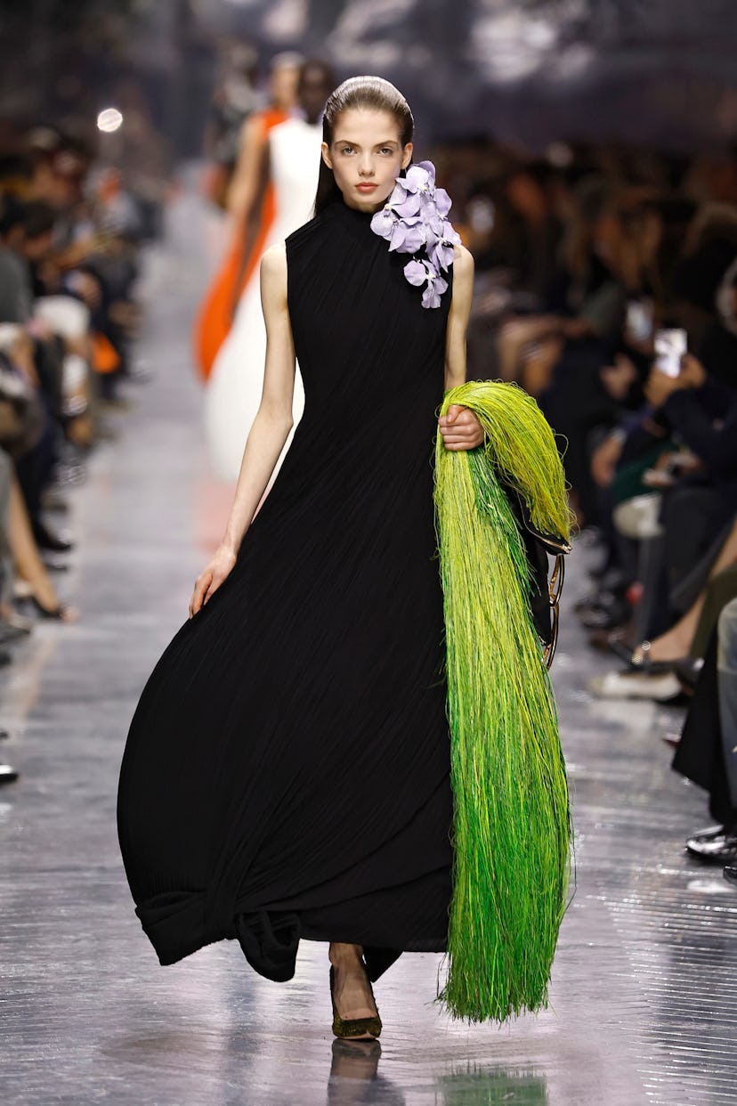A model walks the runway during the Christian Dior Haute Couture Week Spring/Summer 2026 show as par...