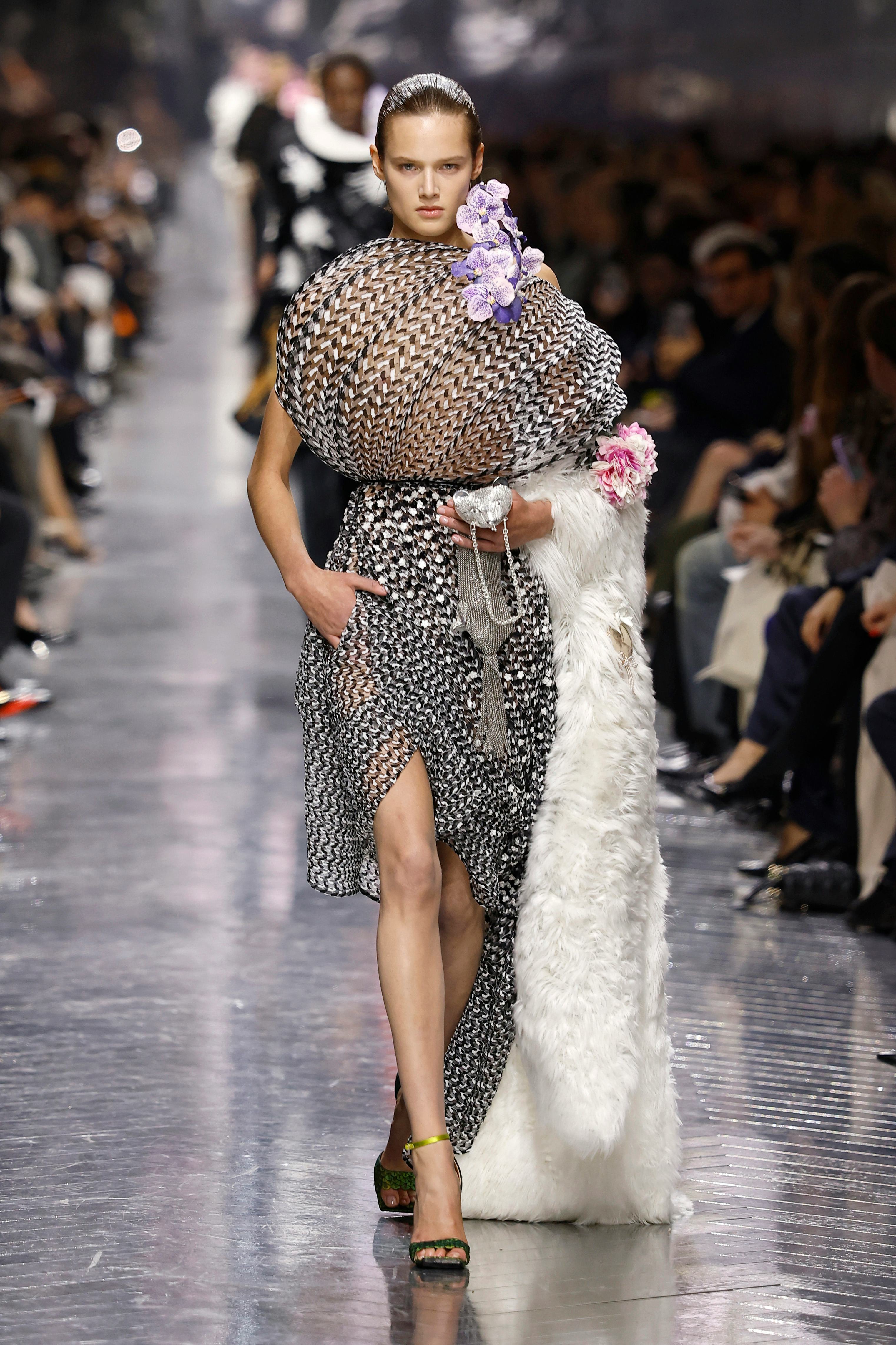 A model walks the runway during the Christian Dior Haute Couture Week Spring/Summer 2026 show as par...