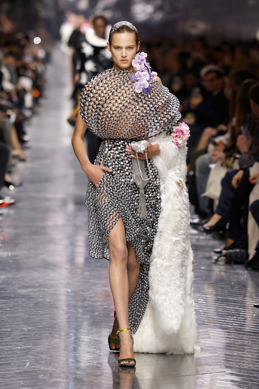 A model walks the runway during the Christian Dior Haute Couture Week Spring/Summer 2026 show as par...