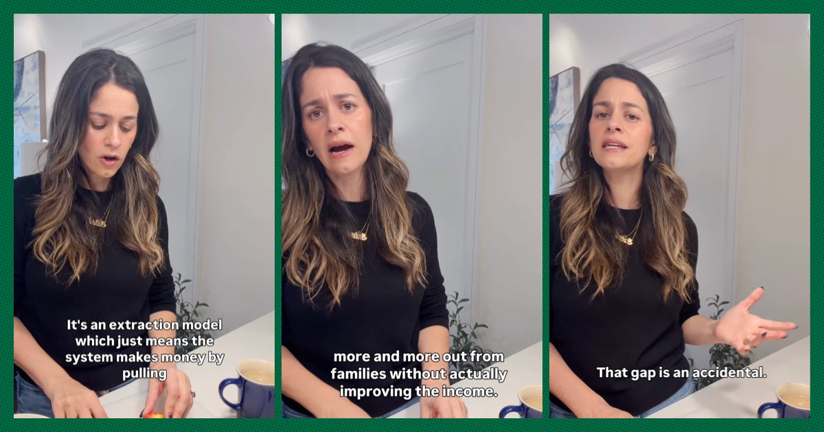 A woman talking into the camera about sports scholarships. 