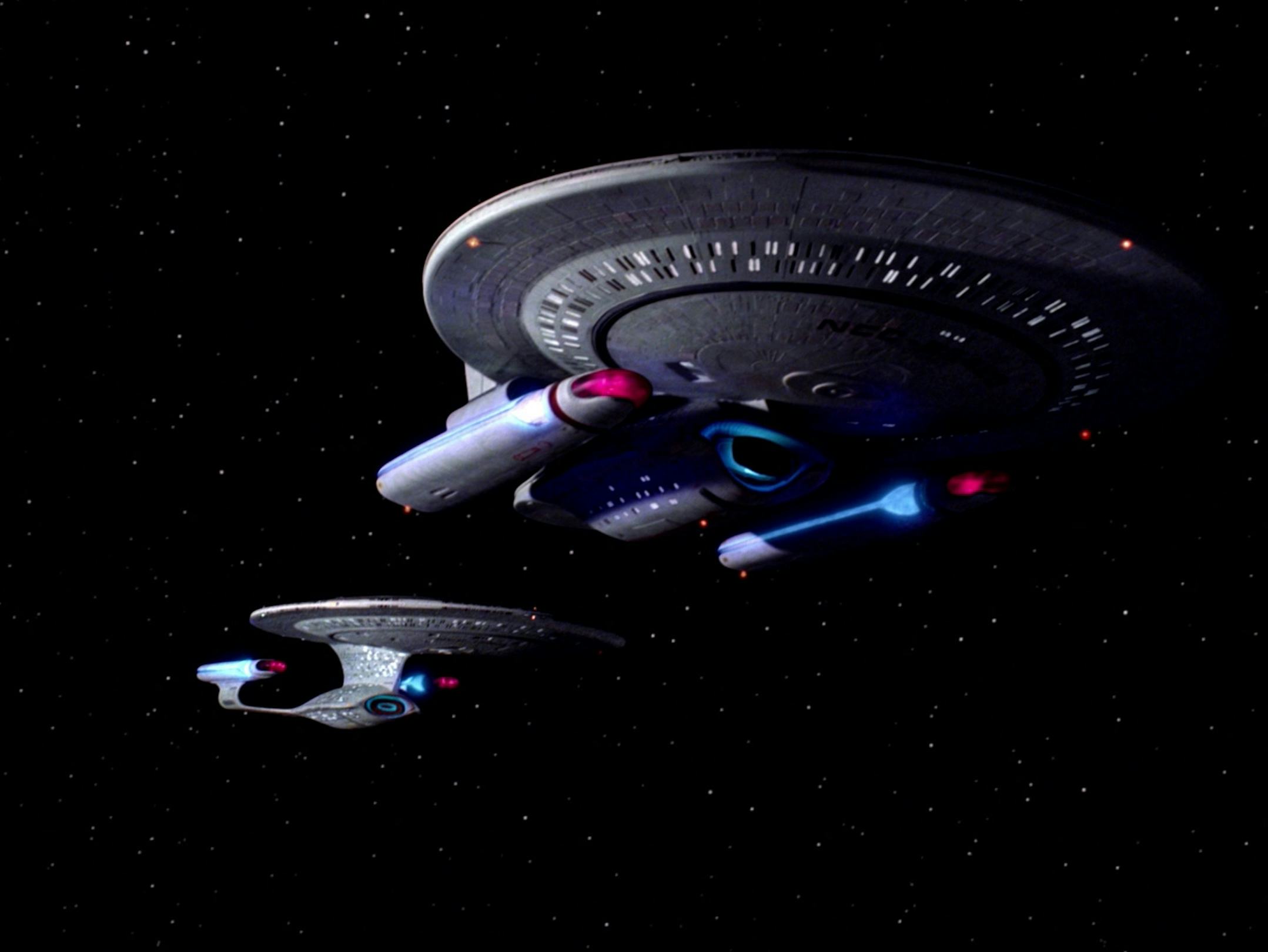 The Enterprise and the Phoenix in "The Wounded"
