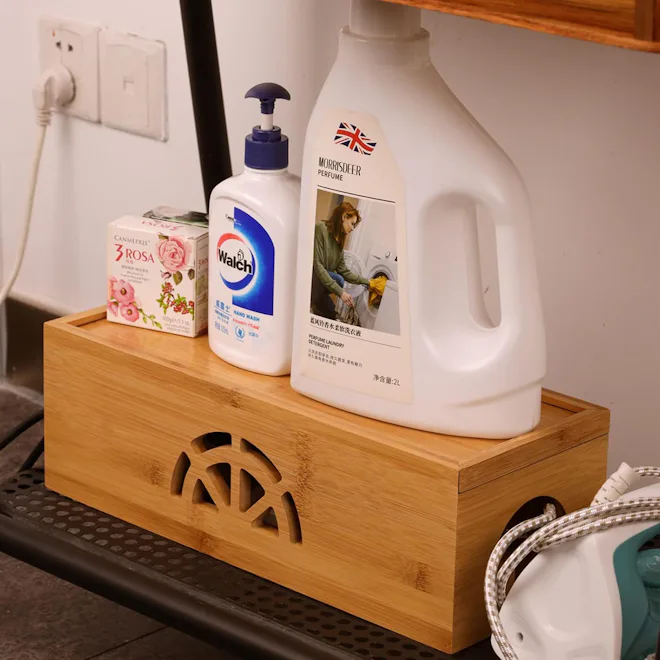 HTB Bamboo Cable Management Box