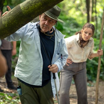 Sam Raimi and Rachel McAdams behind the scenes of Send Help