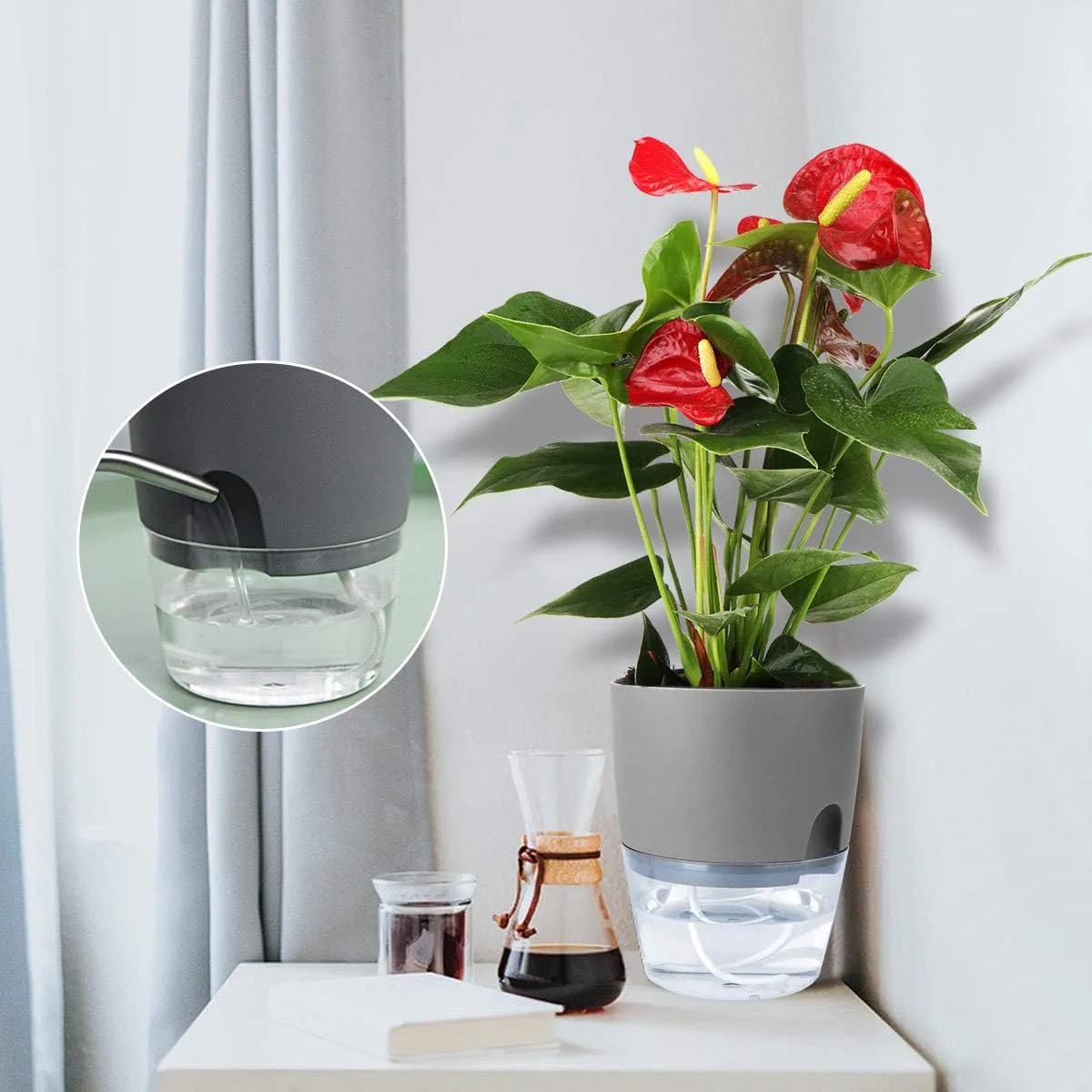 Vanavazon Self Watering Planter Pot (Set of 3)