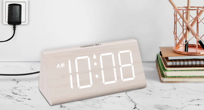DreamSky Wooden Digital Alarm Clock