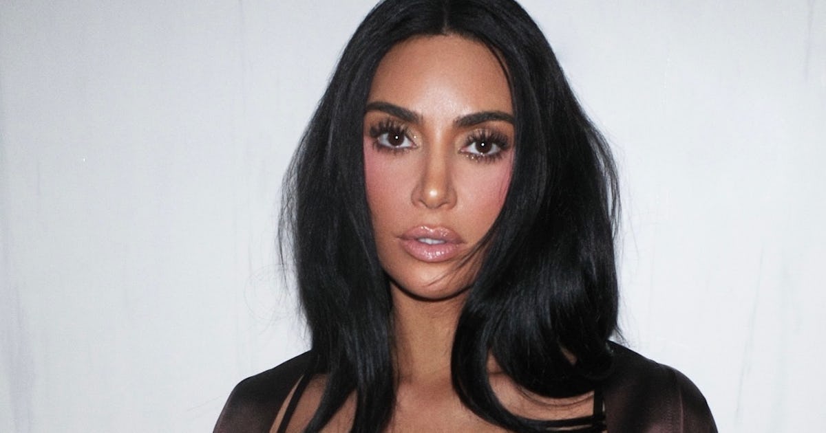 Kim K's Sexy Lace Bra & G-String Are Part Of SKIMS' Valentine's Shop