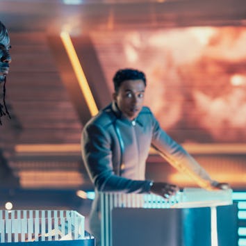 Karim Diane as Jay-Den and Sandro Rosta as Caleb in Star Trek: Starfleet Academy, episode 4, season ...