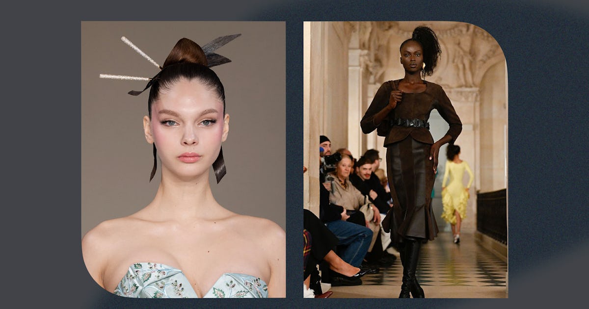 "Palm Tree" Ponies, Pigeon Nails, & More Beauty Looks From Paris Couture Week