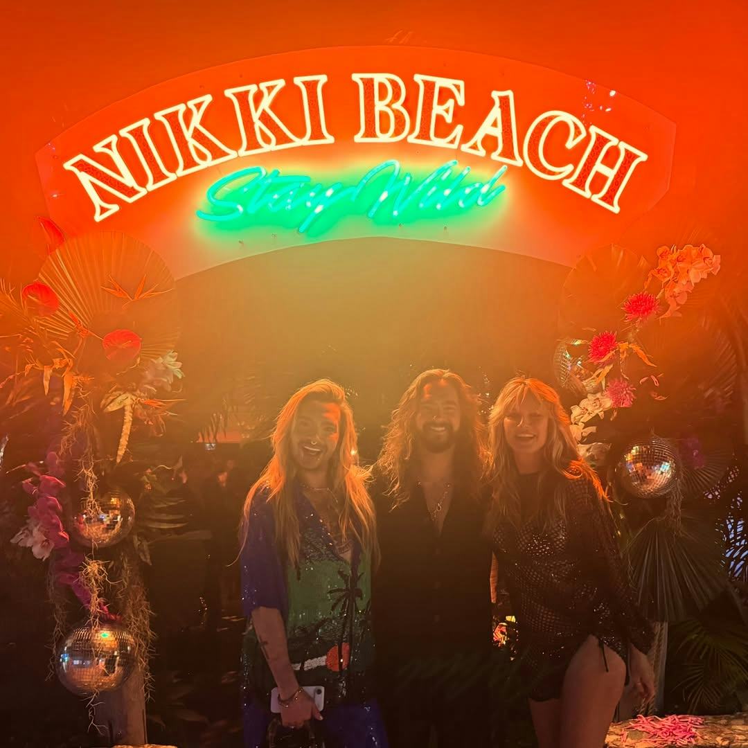 Heidi Klum's sheer mesh dress