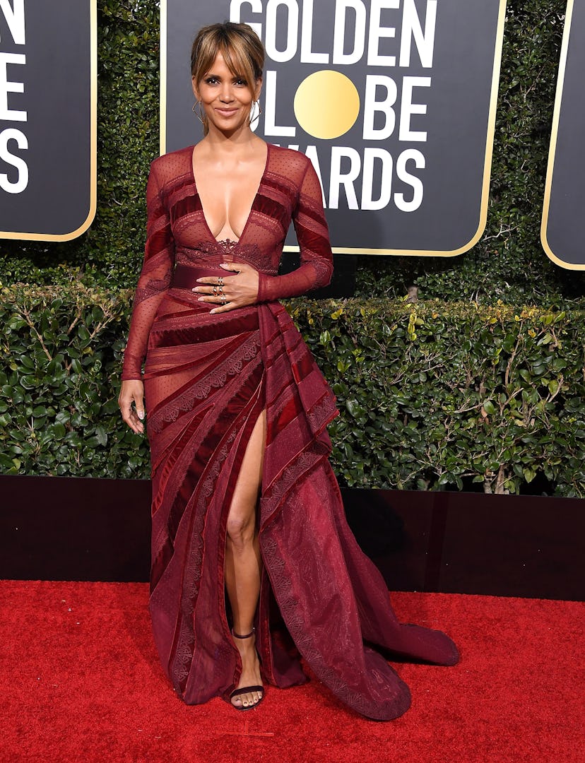 Halle Berry wore a naked dress at the 2019 Golden Globes.