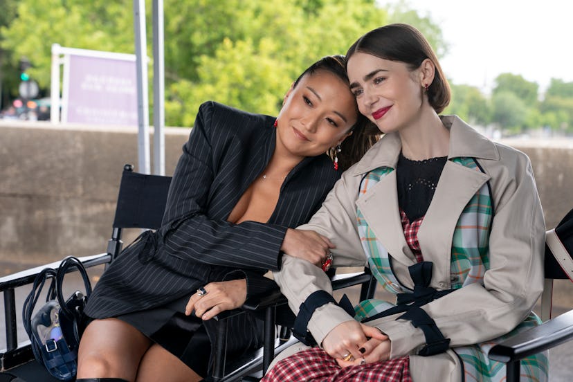 Mindy and Emily on Emily in Paris Season 6. Photo via Netflix