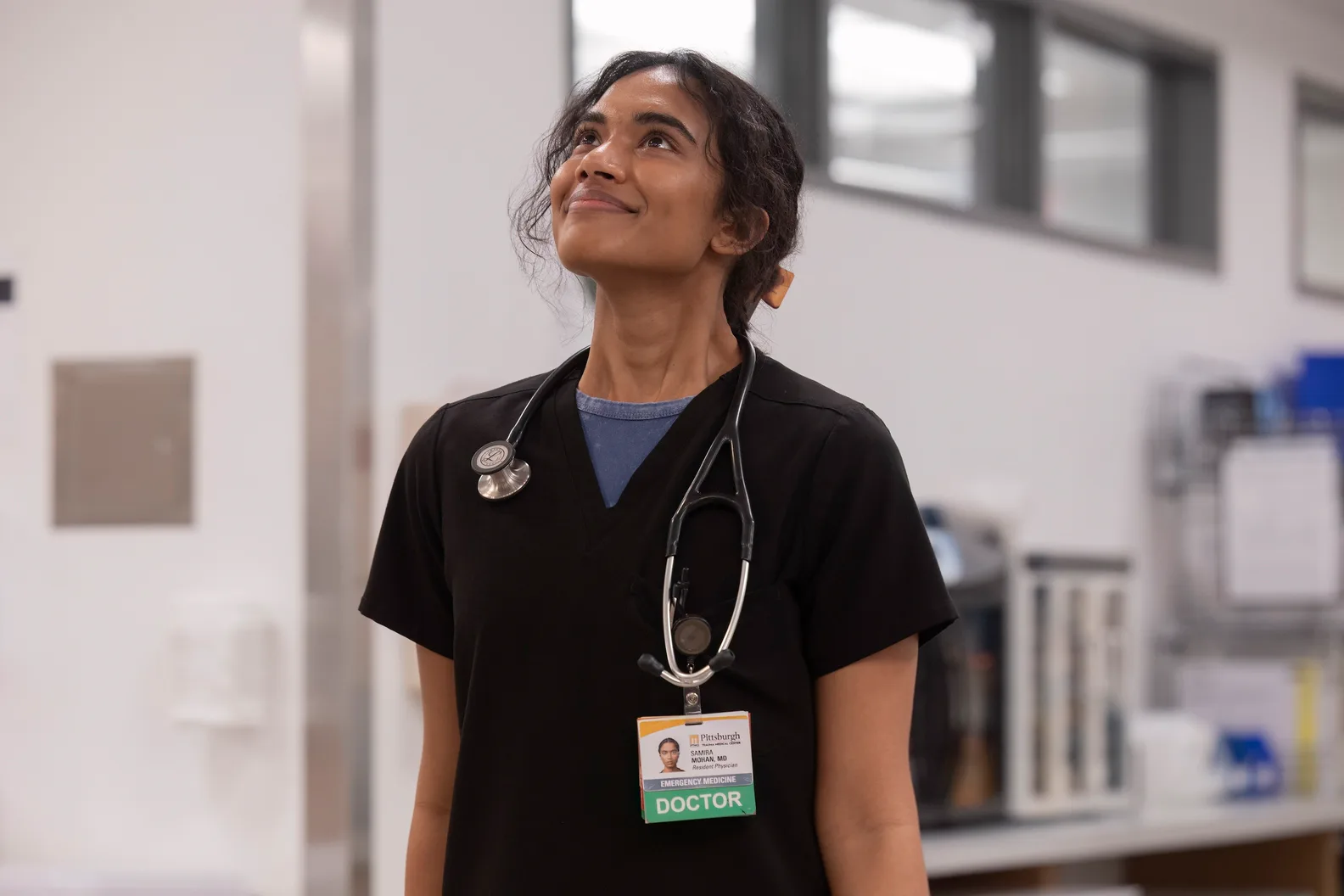 Supriya Ganesh on The Pitt. Photo via HBO Max