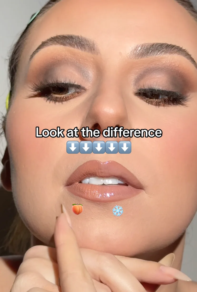 blue lip gloss