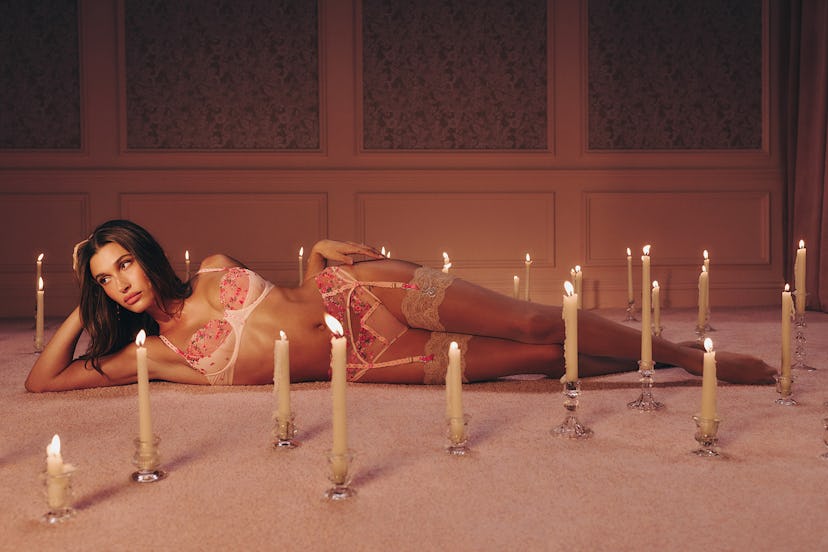 Hailey Bieber stars in a Victoria's Secret campaign.