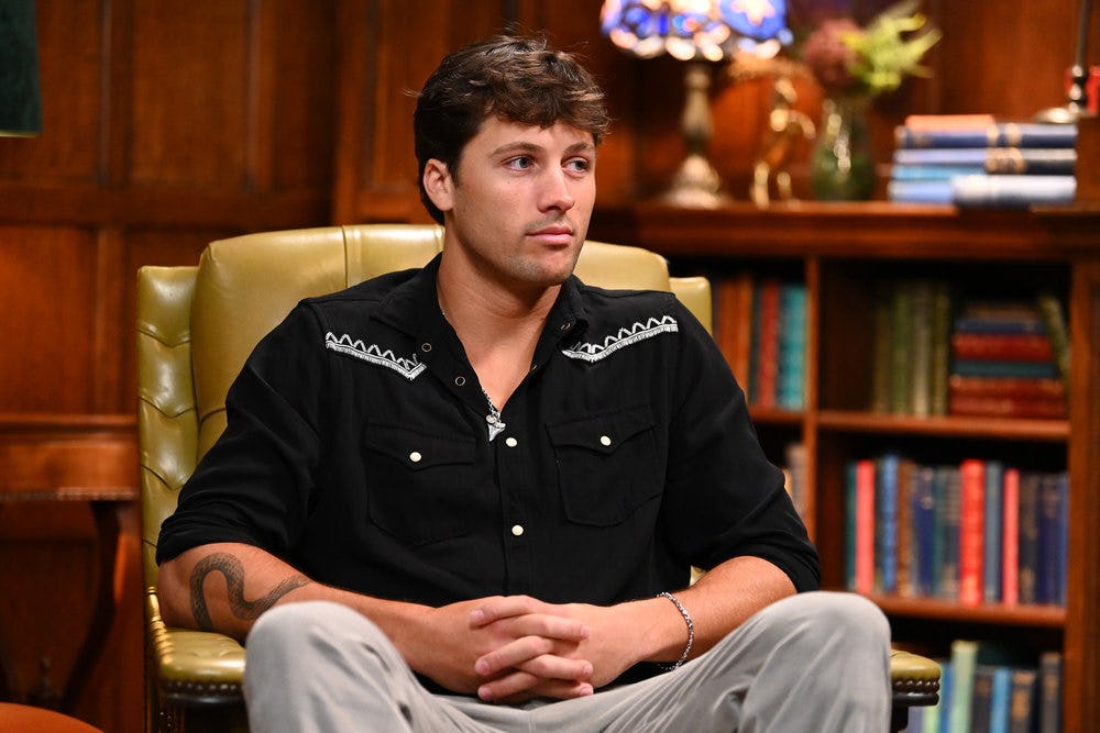 Rob Rausch on The Traitors. Photo via Peacock