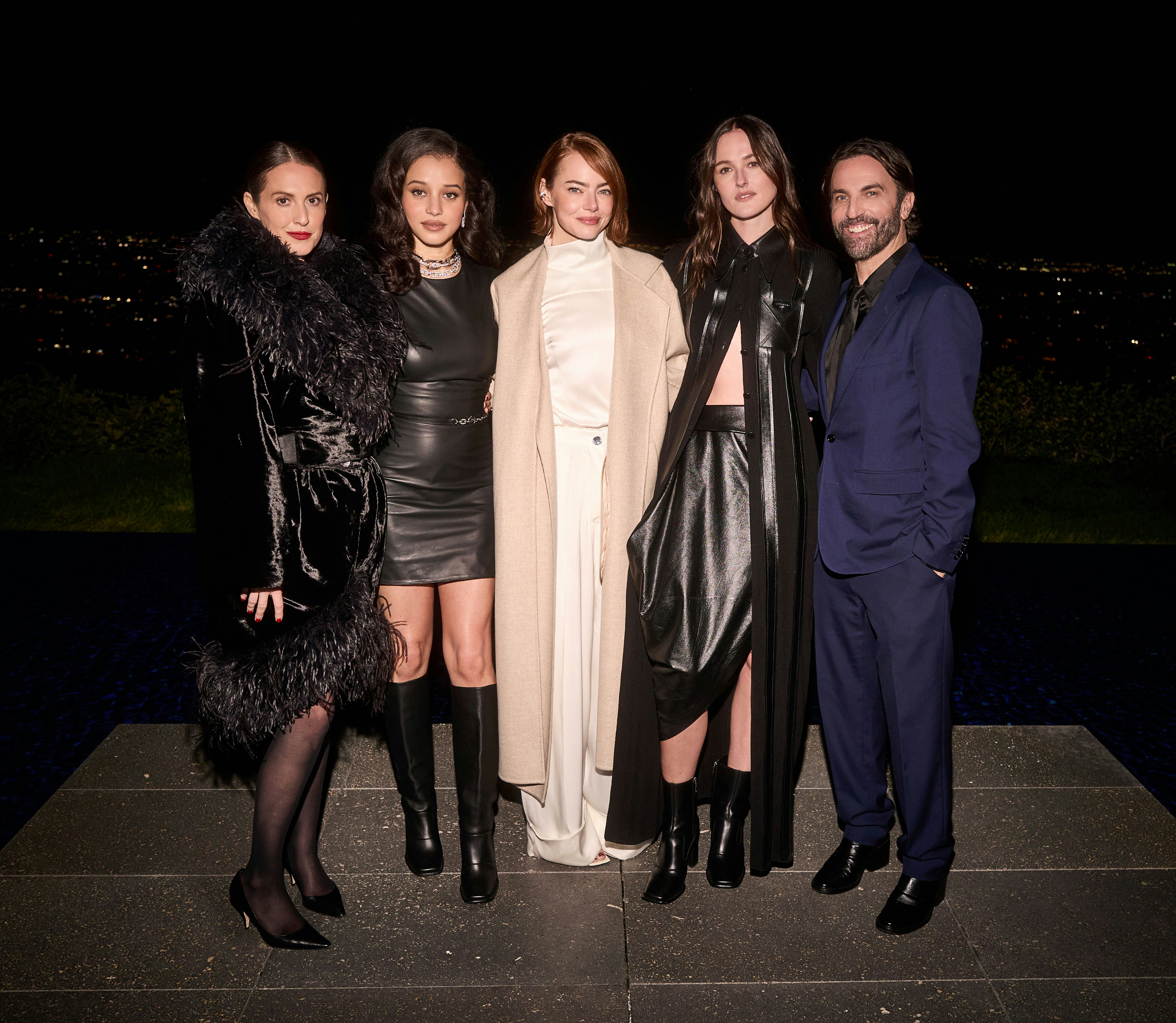 From left: W Editor in Chief Sara Moonves, Chase Infiniti, Emma Stone, Renate Reinsve, and Louis Vui...