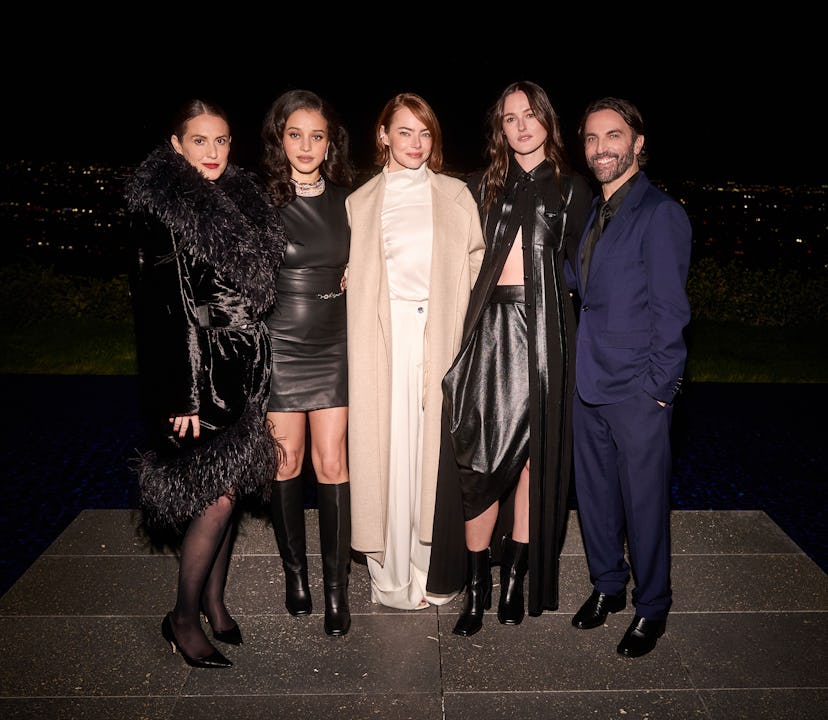 From left: W Editor in Chief Sara Moonves, Chase Infiniti, Emma Stone, Renate Reinsve, and Louis Vui...