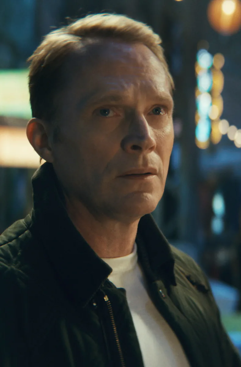 Paul Bettany as Vision and Ruaridh Mollica as Tommy Maximoff in VisionQuest