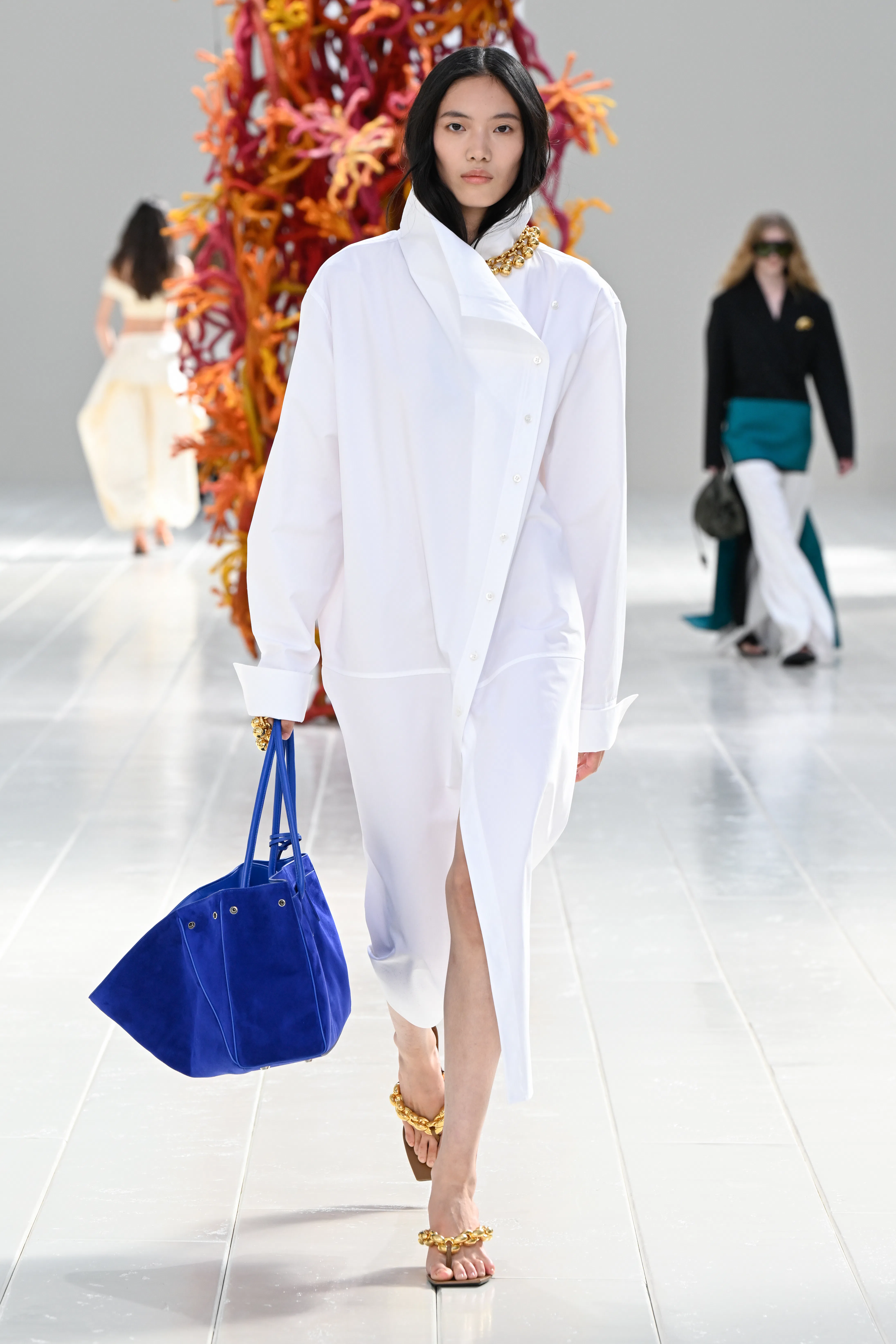 Model on the runway at the Balenciaga fashion show as part of RTW Spring/Summer 2027 held at Tennis ...