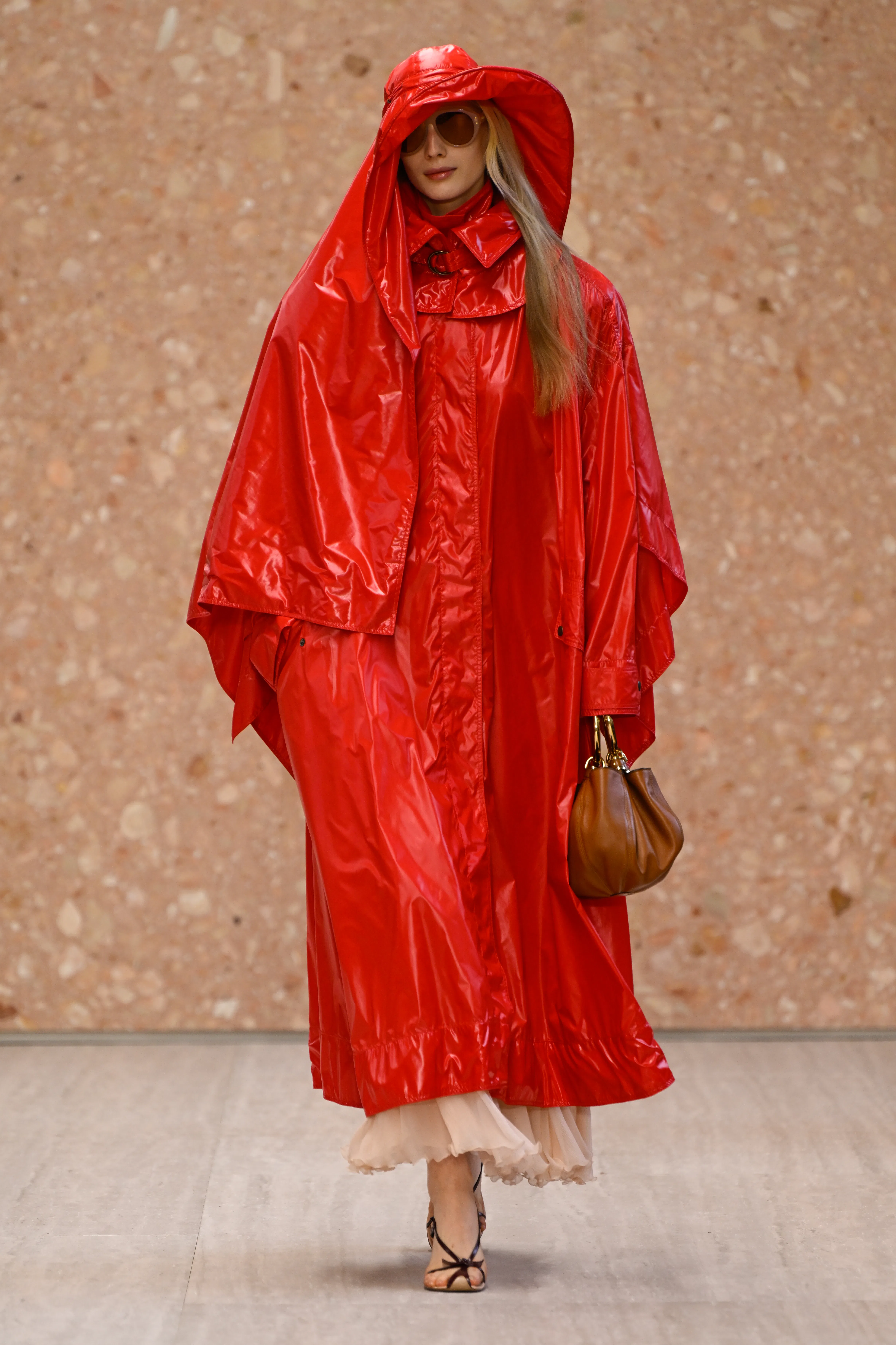 Model on the runway at the Chloé fashion show as a part of Paris RTW Spring/Summer 2027 fashion week...