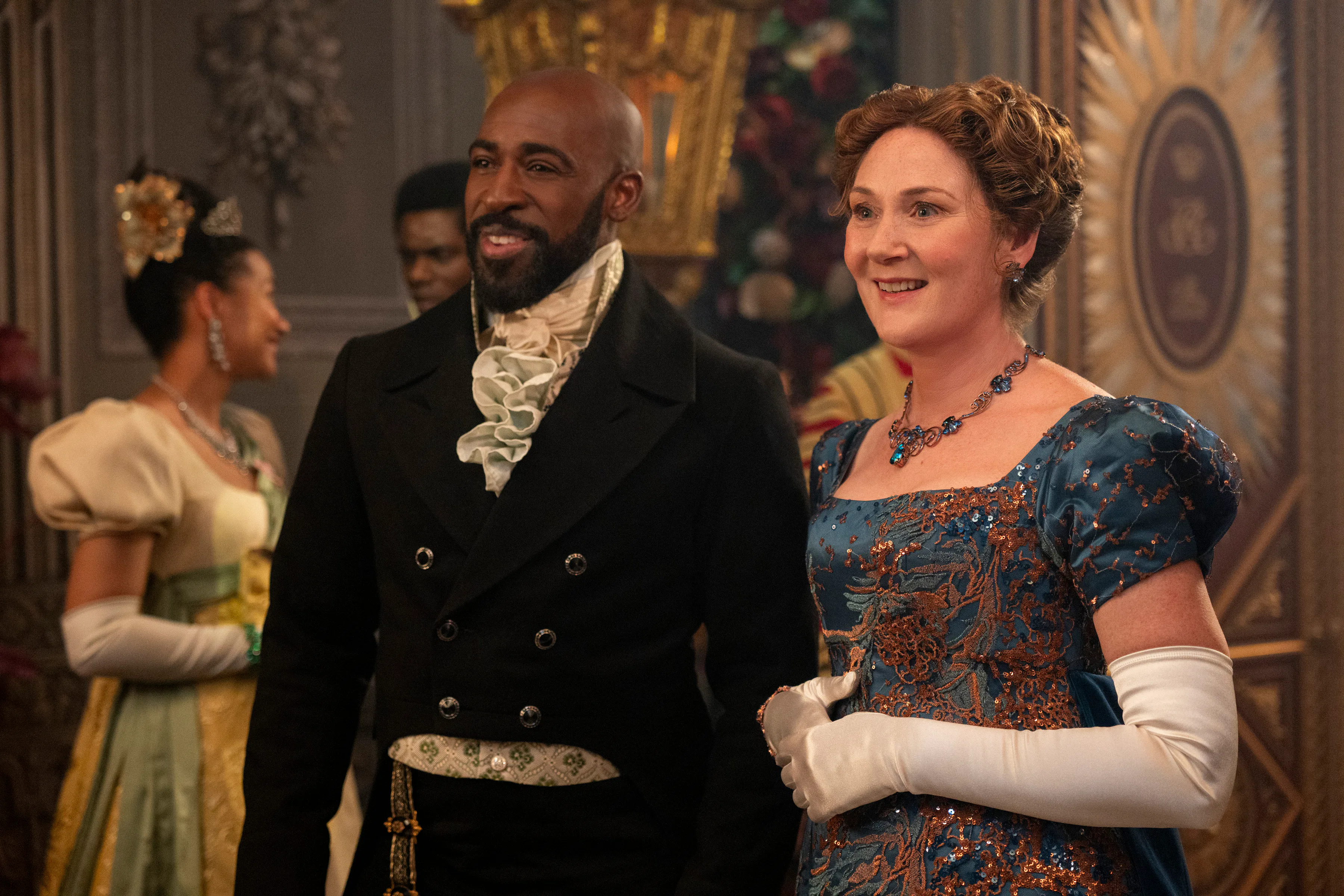 Marcus and Violet in Bridgerton Season 4. Photo via Netflix