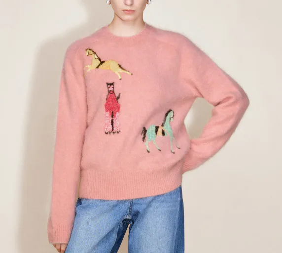 Estrella Pony Sweater In Ultra-Fine Alpaca Blend