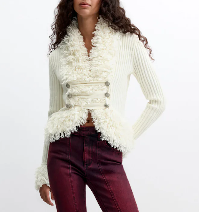 Combined Knit Jacket