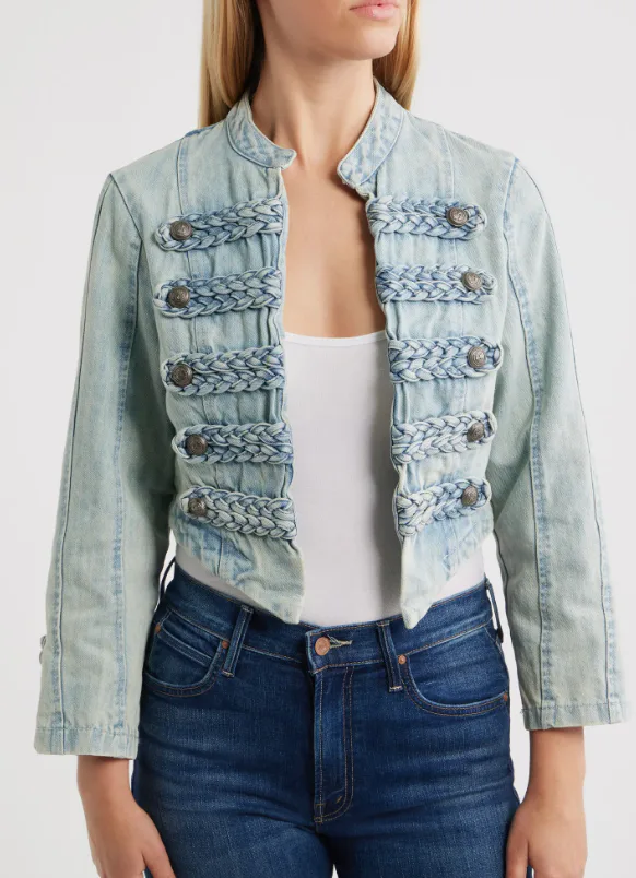 Nadja Denim Military Jacket